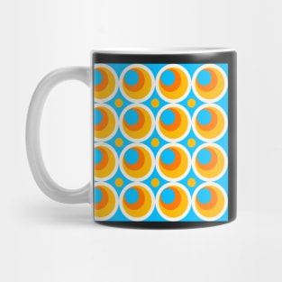 blue yellow and oragne geometrical design Mug